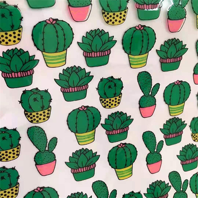 Super Clear waterproof waterproof fruit cactus printed vinyl PVC film for making cosmetic cover/craft/bag/decoration